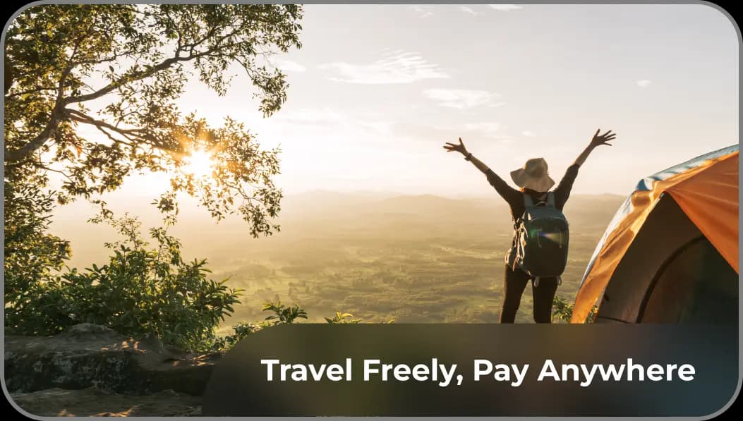 自由に旅行、どこでも支払い